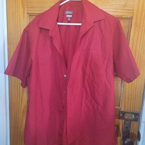 Van Heusen Red Casual Button Down Shirt